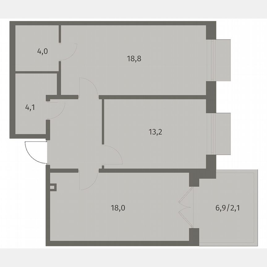 2-к. квартира, 67 м², 1/8 эт.