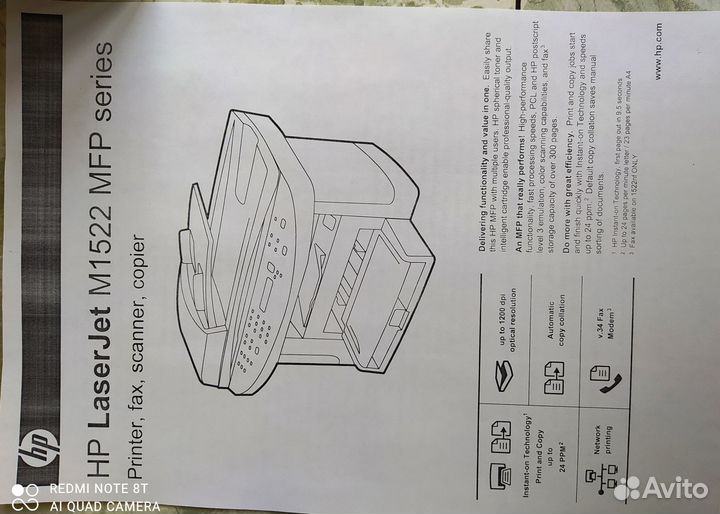 Мфу HP LaserJet M1522nf