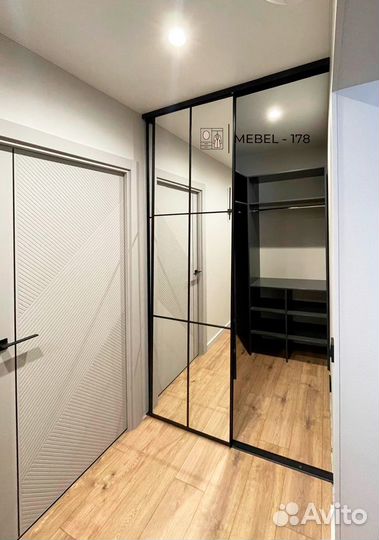 Двери для гардеробной в узком профиле slim