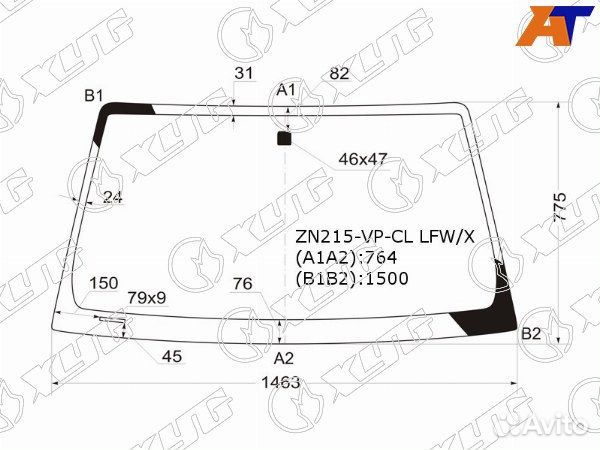 Стекло лобовое toyota hilux pick UP
