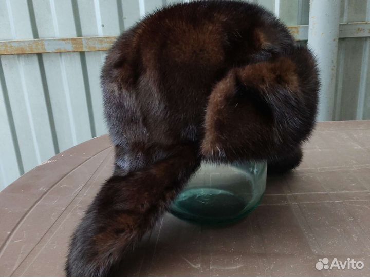 Норковая шапка мужская новая