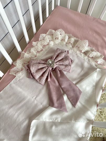 Конверт-одеяло для девочки на выписку