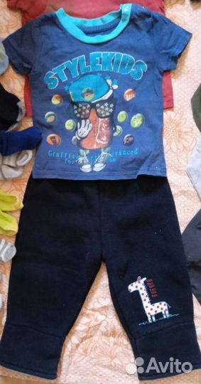 Пакет фирменных вещей на мальчика от 6 мес до 1.5