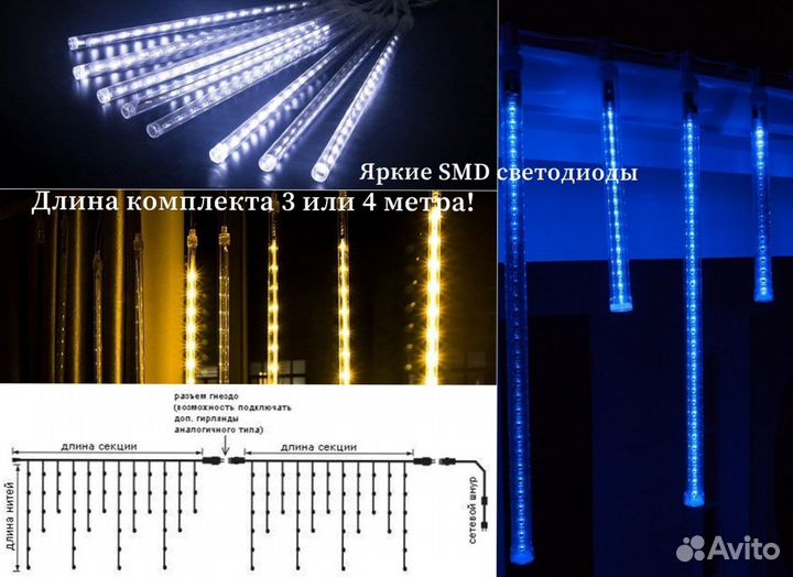 Тающие Сосульки 50см