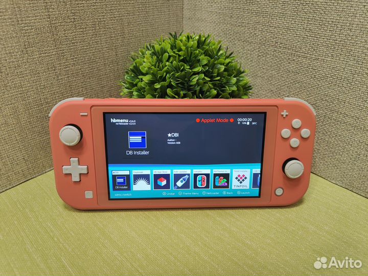 Прошитый Nintendo Switch lite (чип PicoFly) 96gb
