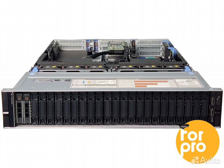 Сервер dell R740xd 24SFF 2x6140Gold 128GB, HBA330