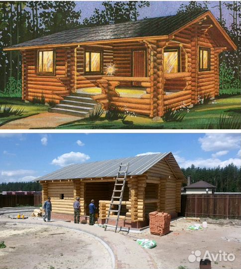 Срубы домов, бань, коттеджей под ключ с доставкой