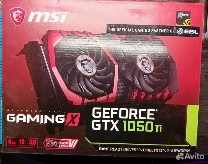 Видеокарта MSI GTX 1050 ti