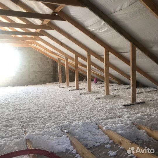 Утепление Домов Эковатой EcoFiber за День