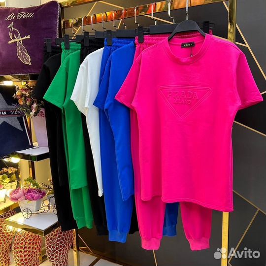 Женский летний спортивный костюм,5 цветов