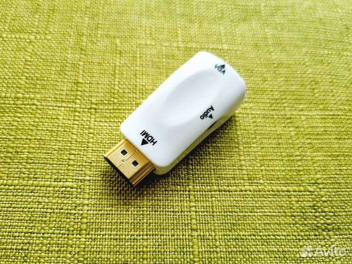 Переходник/ адаптер/ конвертёр HDMl - VGA (белый)