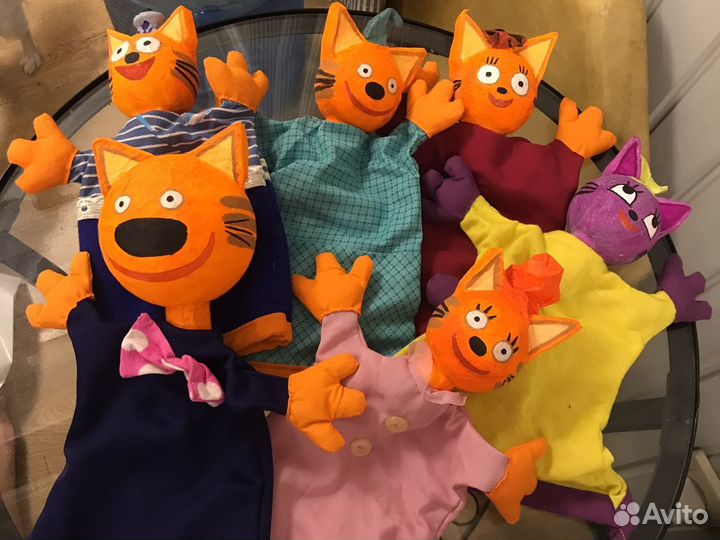 Кукольный театр на руку три кота