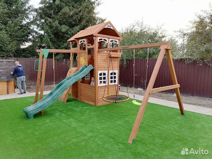 Игровые деревянные площадки для детей