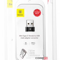 Переходник Baseus Type-C на USB-A3.0 caaotg-01 чер