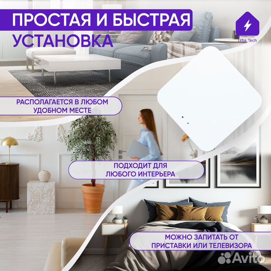 Шлюз Tuya Zigbee3.0 wifi+BLE для Zigbee устройств
