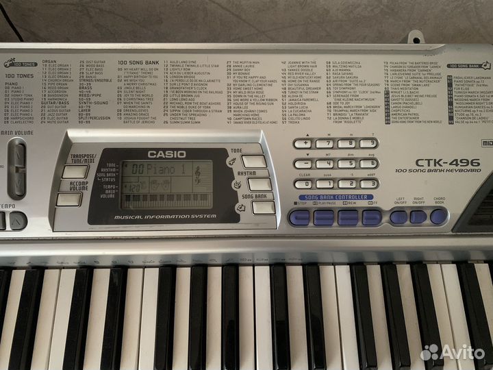 Синтезатор casio ctk 496