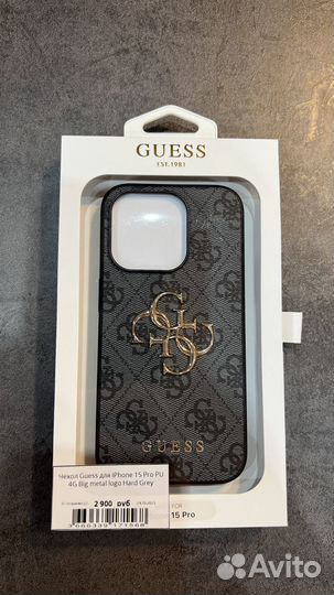 Чехол Guess на iPhone 15 Pro оригинал
