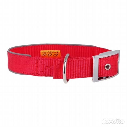 Ошейник Dog Extremе нейлоновый двойной со светоотр