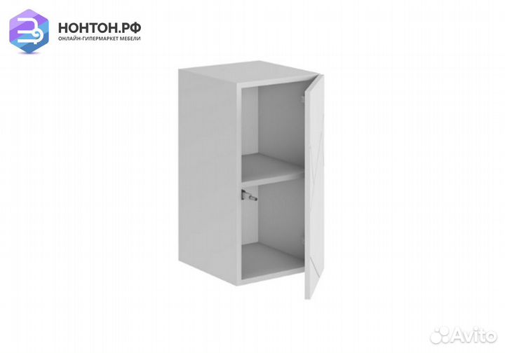 Шкаф навесной Гранж шн-001 белый шагрень / матовый