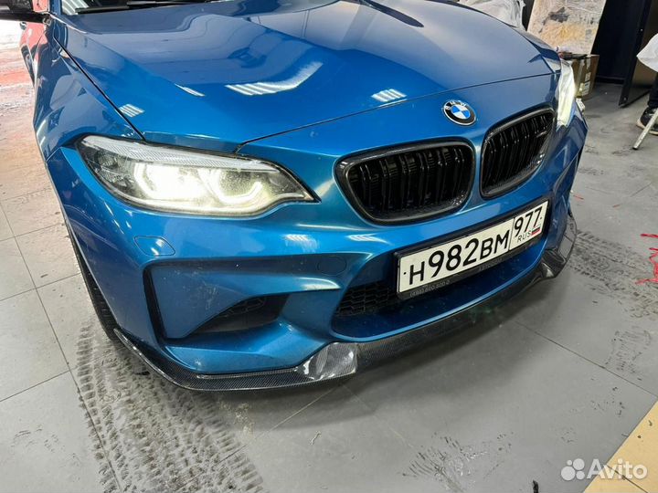 Передняя губа Карбон CS Стиль BMW M2 F87