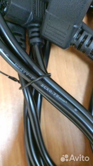 2 шт. Кабель питания C13 угловой, 3*0.75мм²