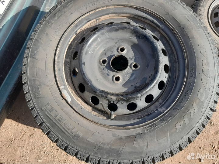 Колеса в сборе шипы R 14*100