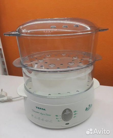 Пароварка Tefal как новая, два яруса на 6 л 550 Вт