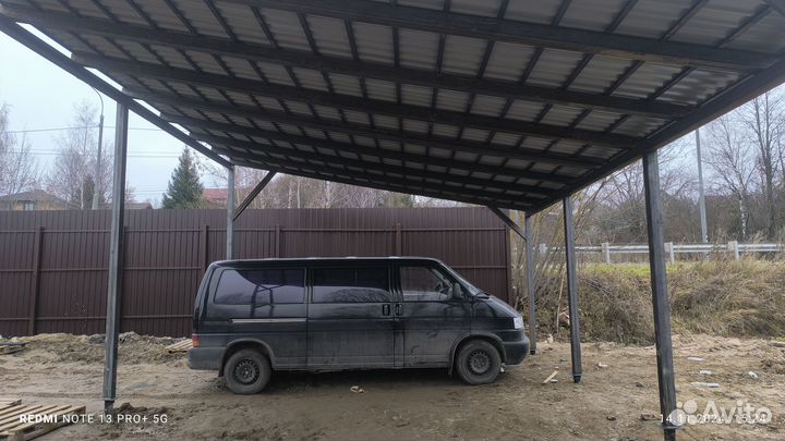Навесы для автомобилей под ключ Дмитров