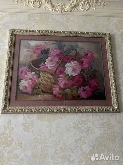 Картина (вышивка крестом), 85х65 см, ручная работа