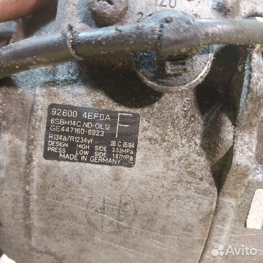 Компрессор системы кондиционирования Nissan Qashqai