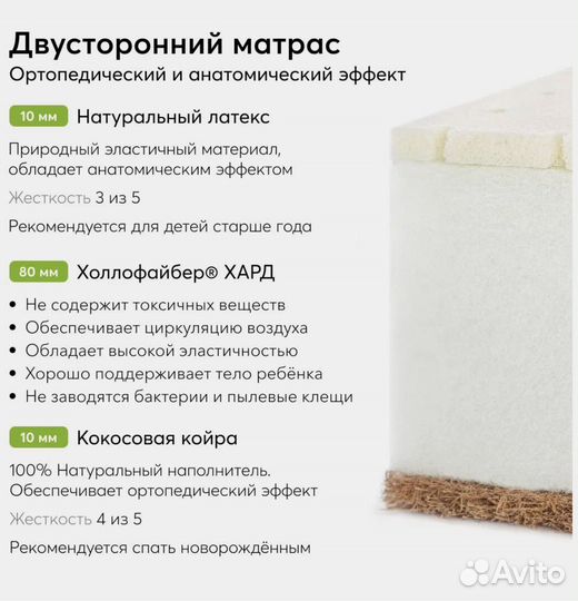 Новый матрас Happy baby для Mommy Lux 70x90