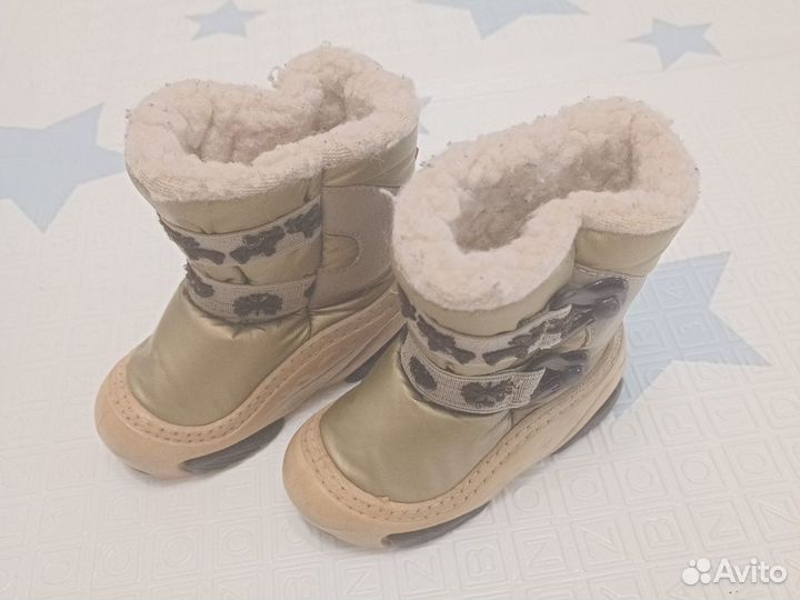 Зимние ботинки для девочки 22-23 размер