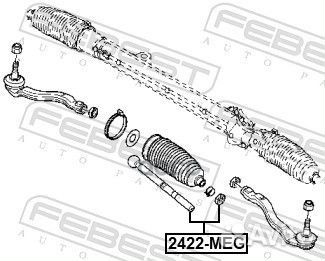 Тяга рулевая перед прав/лев renault megane II