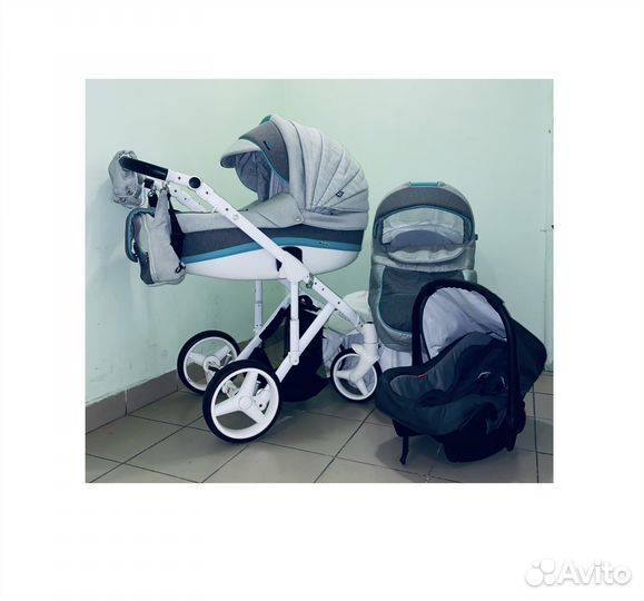 Коляска Adamex luciano 3 в 1 bebe-mobile кожа