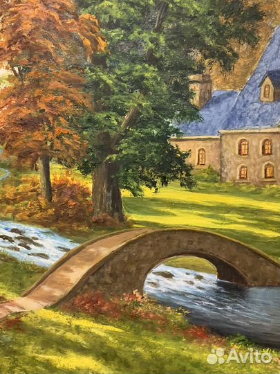 Красочная Картина Маслом на Холсте. Имение