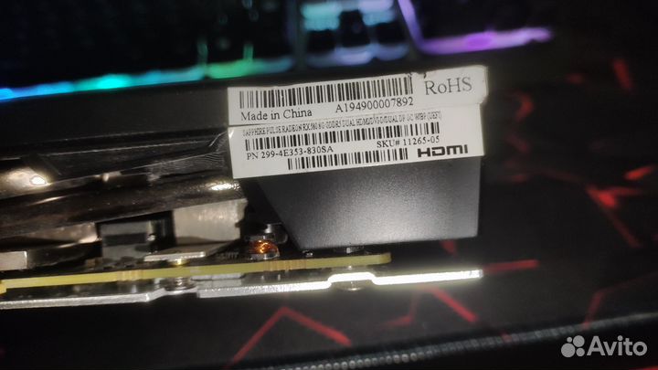 Видеокарта Sapphire rx580 8gb