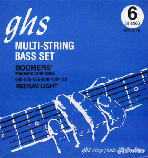 Струны для бас-гитары GHS Strings 6ML-DYB