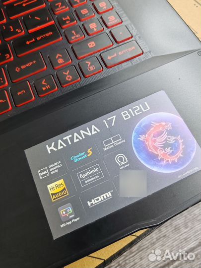 Ноутбук msi katana 17