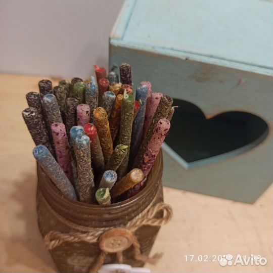 Свечи восковые с травами