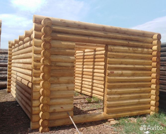 Оцилиндрованный брус