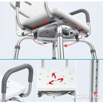 Стул в ванну SM-1301A поворотный на 360