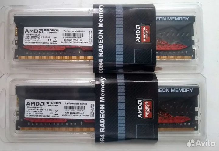 Оперативная память DDR4 AMD Radeon 2666MHz 2x8Gb