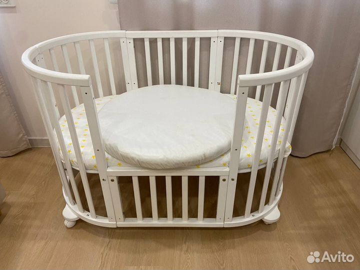 Детская кроватка трансформер круглая