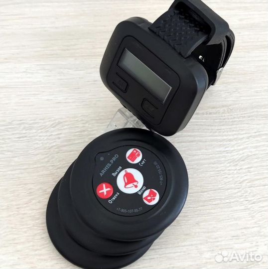 Кнопка вызова официанта и часы пейджер Эконом