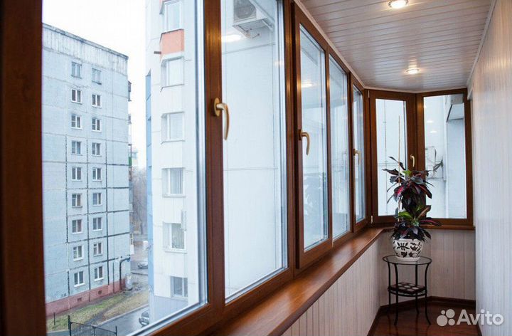 Остекление балконов и лоджий в рассрочку R1200