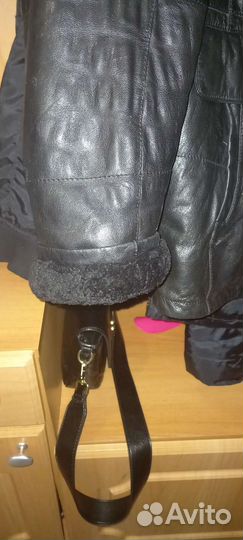 Кожаная куртка мужская с капюшоном