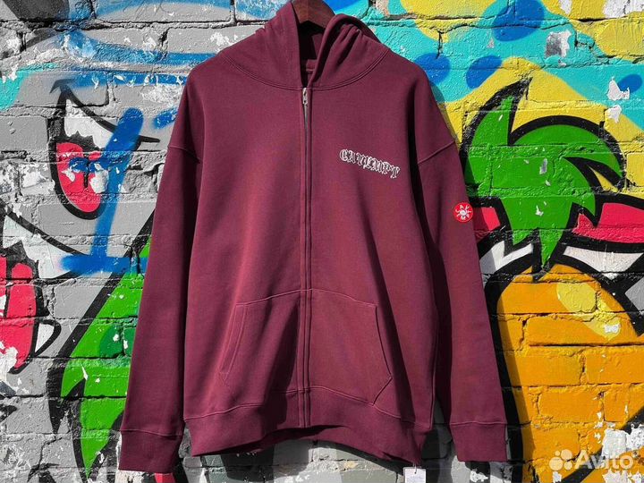 Зип худи Cav empt бордовое