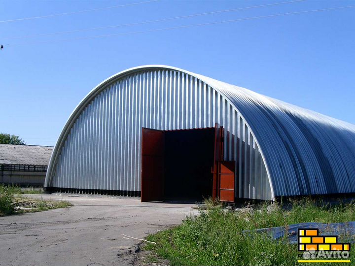 Ангар арочный новый с монтажом