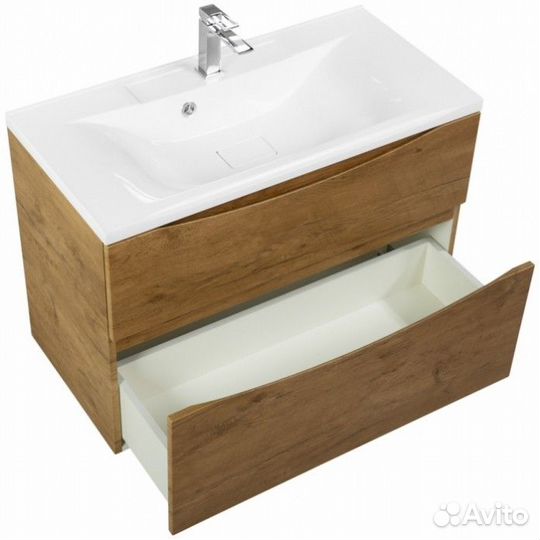 Тумба с раковиной BelBagno Marino-H60 90-BB900/450-LV-MR-PR Rovere Nature