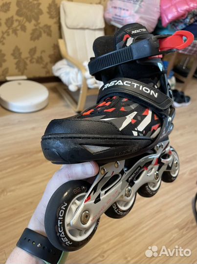 Ролики детские раздвижные reaction rainbow 31-36